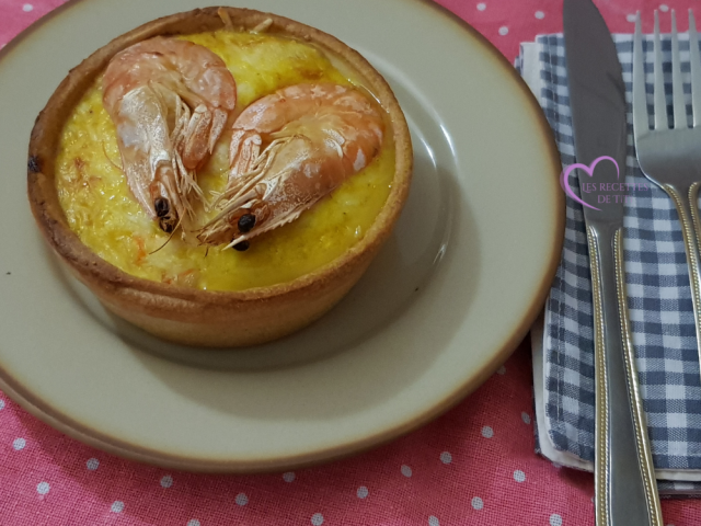 Quiches individuelles aux crevettes et au curry par "Les Recettes de Titi"