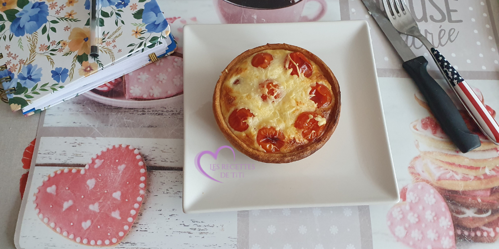 Petites quiches tomates cerises 4 fromages