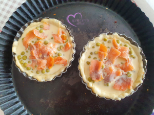 Tartelettes aux petits pois et saumon fumé par "Les Recettes de Titi"