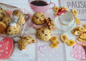 Cookies aux chips de bananes et chocolat