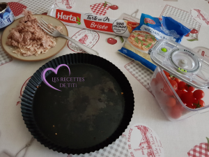 Tarte au thon et tomates cerise par "Les Recettes de Titi"