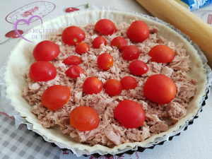 Tarte au thon et tomates cerise par "Les Recettes de Titi"