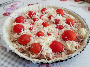 Tarte au thon et tomates cerise par "Les Recettes de Titi"