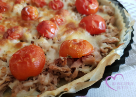 Tarte au thon et tomates cerise