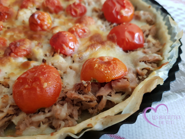 Tarte au thon et tomates cerise par "Les Recettes de Titi"