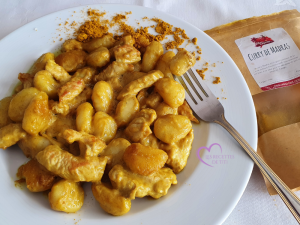 Aiguillettes de dinde crème de coco et curry