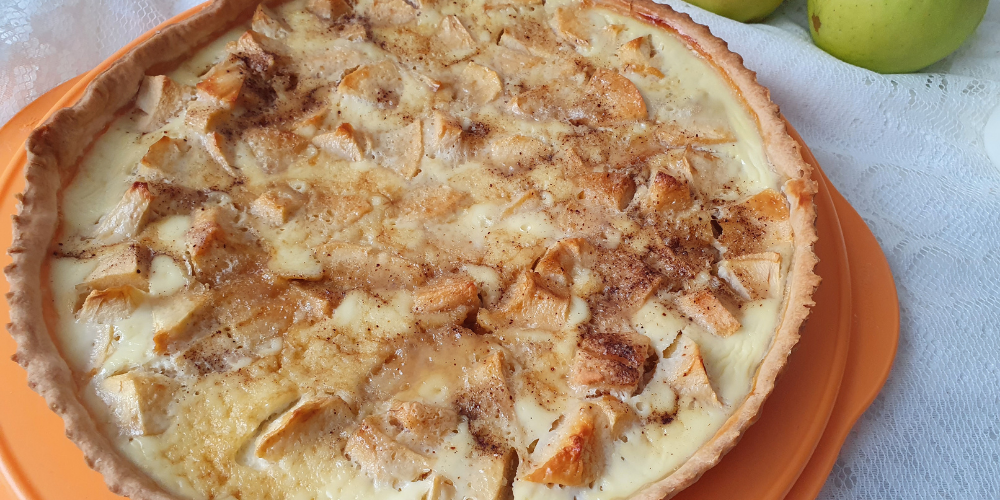 Tarte aux pommes et crème de coco