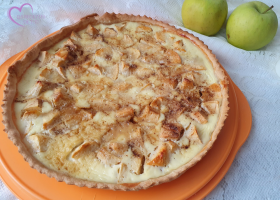 Tarte aux pommes et crème de coco