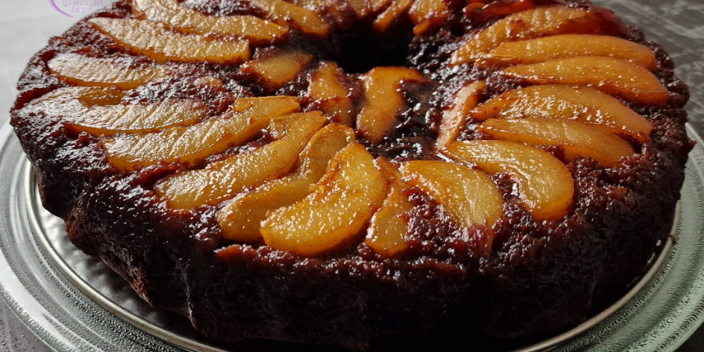 Gâteau poires et chocolat renversé de Dédé