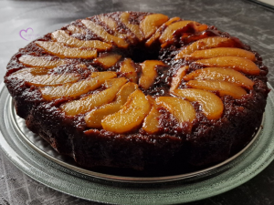 Gâteau poires et chocolat renversé de Dédé par "Les Recettes de TiTi"