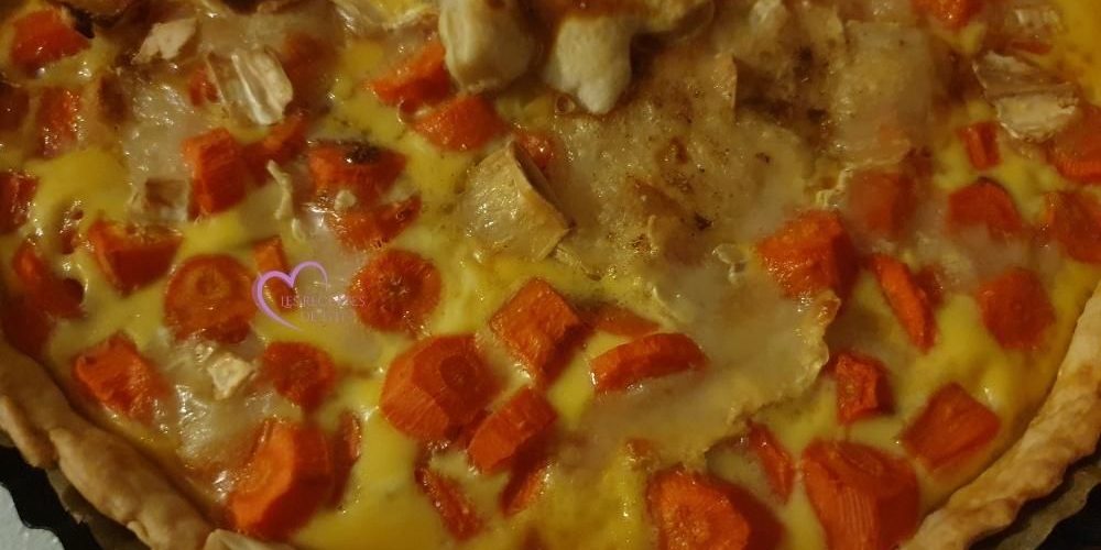 Tarte carottes chèvre et miel au cumin