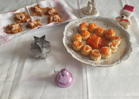 Bouchées feuilletées au kiri et saumon fumé