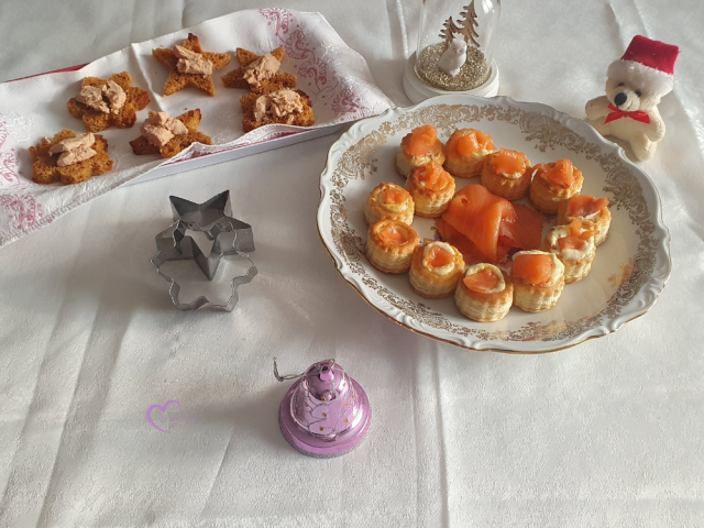 Bouchées feuilletées au kiri et saumon fumé par "les Recettes de Titi"