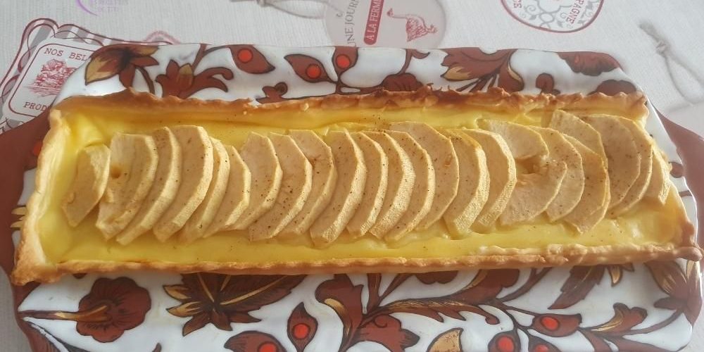 Tarte aux pommes crème vanille