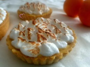 Tarte cœur et tartelettes orange meringuée par "Les Recettes de Titi"