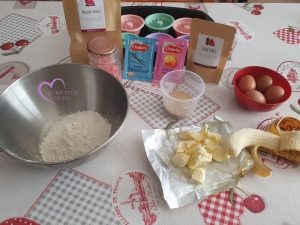 Muffins banane et pralines rouges par "Les Recettes de Titi"