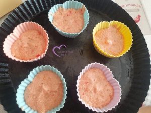 Muffins banane et pralines rouges par "Les Recettes de Titi"