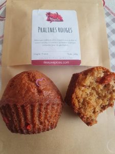 Muffins banane et pralines rouges par "Les Recettes de Titi"