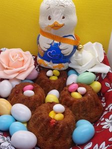 Muffins banane et pralines rouges par "Les Recettes de Titi"