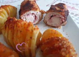 Cordon bleu de dinde et pommes de terre accordéon
