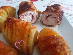 Cordon bleu de dinde et pommes de terre accordéon par "Les Recettes de Titi"