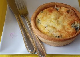 Quiches petits pois et St Agur