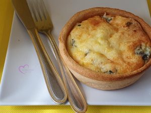 Quiches petits pois et St Agur par "Les Recettes de Titi"