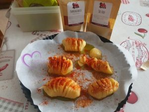 Cordon bleu de dinde et pommes de terre accordéon par "Les Recettes de Titi"