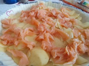 Tarte aux pommes de terre et saumon fumé par "Les Recettes de Titi"