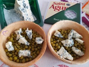 Quiches petits pois et St Agur par "Les Recettes de Titi"