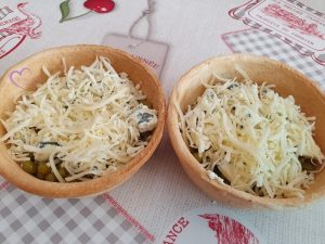 Quiches petits pois et St Agur par "Les Recettes de Titi"