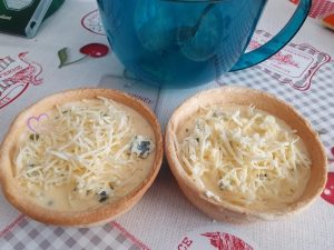 Quiches petits pois et St Agur par "Les Recettes de Titi"