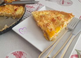 Tarte aux pommes de terre et saumon fumé