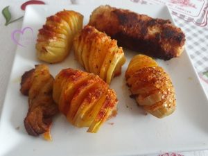 Cordon bleu de dinde et pommes de terre accordéon par "Les Recettes de Titi"