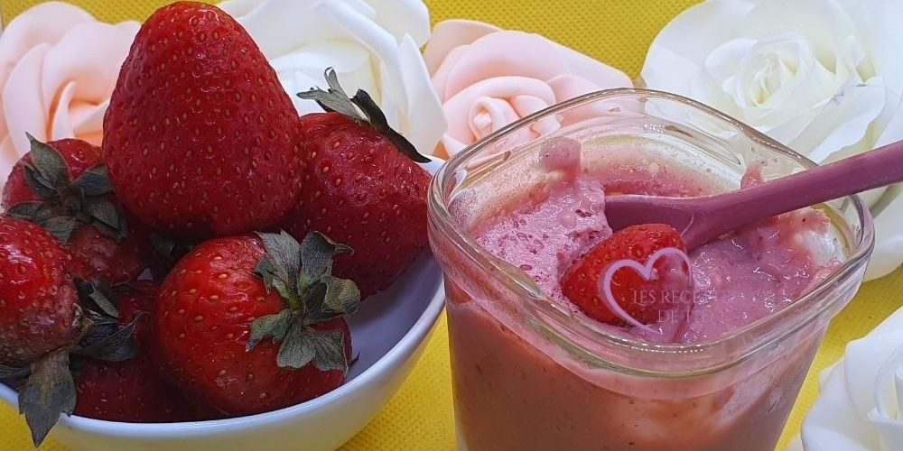 Crème dessert aux fraises