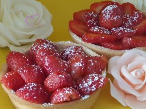 Quiches vanille fraises par "Les Recettes de Titi"