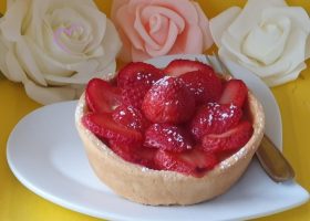 Quiches vanille fraises