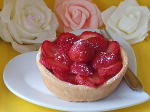 Quiches vanille fraises par "Les Recettes de Titi"
