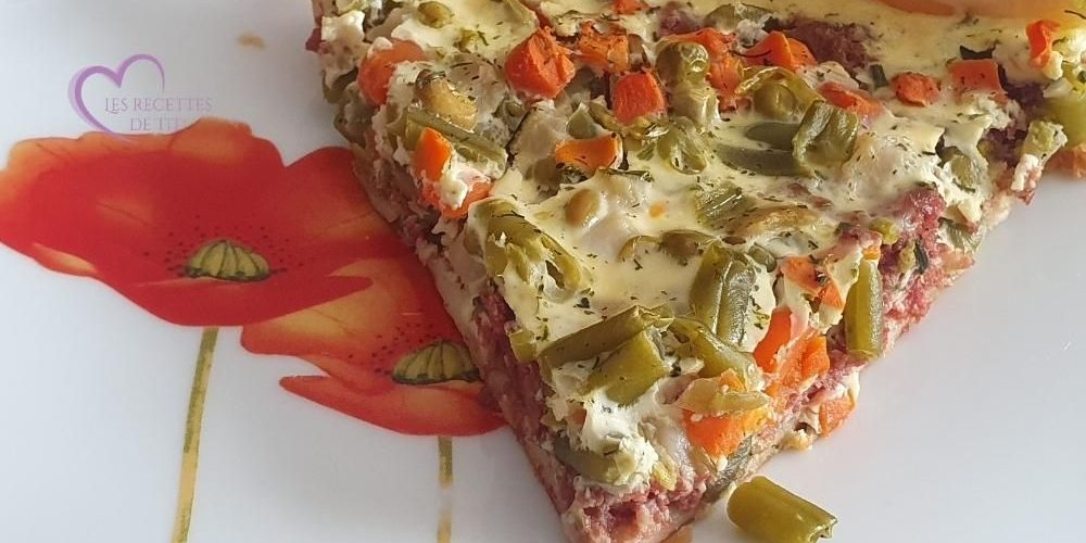 Tarte aux légumes et corned-beef