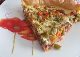 Tarte aux légumes et corned-beef