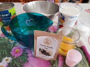 Clafoutis aux abricots au sirop par "par les Recettes de Titi"