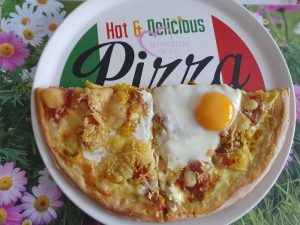 Pizza pommes de terre rosette et fromage au curry par "Les Recettes de Titi"