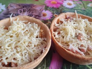  Quiches individuelles poulet et crème au curry par "Les Recettes de Titi"