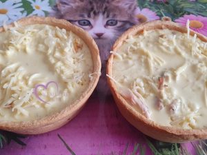  Quiches individuelles poulet et crème au curry par "Les Recettes de Titi"