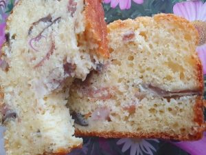 Cake jambon lardons et champignons par "Les Recettes de Titi"