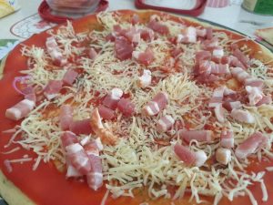 Pizza chorizo lardons par "Les Recettes de Titi"