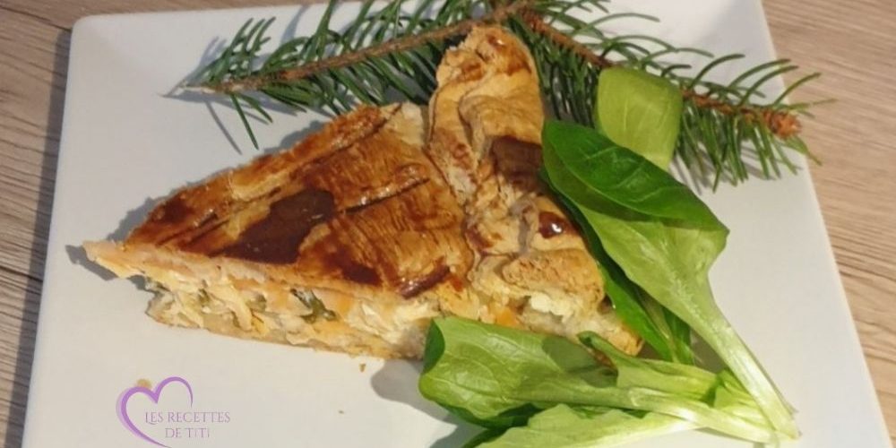 Tourte aux deux saumons et aux poireaux