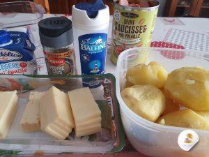 Gratin de pommes de terre mini saucisses et raclette par Les Recettes de Titi