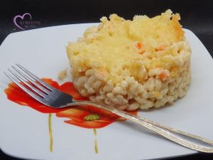 Gratin de coquillettes à la truite fumée et au lait de coco par "Les Recettes de Titi"