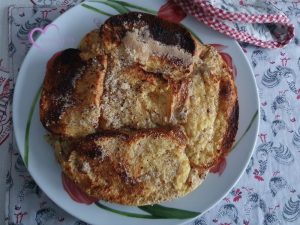 Gâteau de brioche perdue aux noisettes par "Les Recettes de Titi"